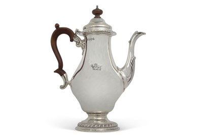 Lot 210 - An Elizabeth II silver coffee pot in Georgian...
