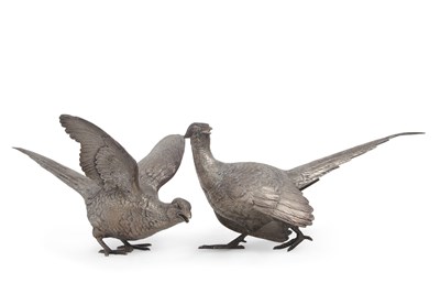 Lot 217 - A pair of Elizabeth II silver cast and chased...