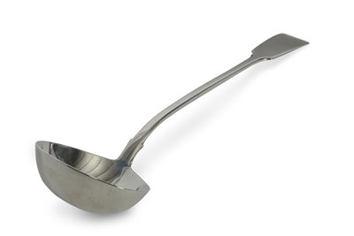 Lot 226 - A large Victorian silver fiddle pattern soup...