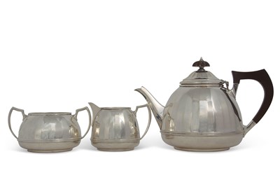 Lot 227 - An Elizabeth II silver three piece tea service...