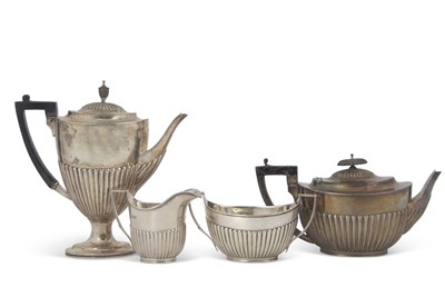 Lot 233 - A late Victorian four piece tea/coffee service...