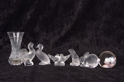 Lot 2A - Lalique Animal Models comprising; a rabbit,...