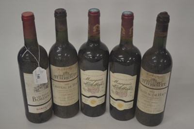 Lot 146 - Five assorted reds: including two bottles of...