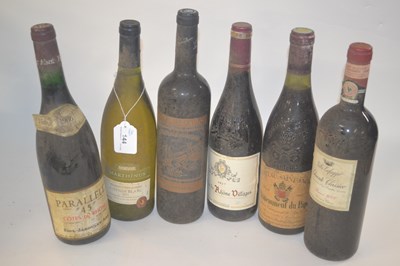 Lot 144 - Six assorted red and white wines, (6)