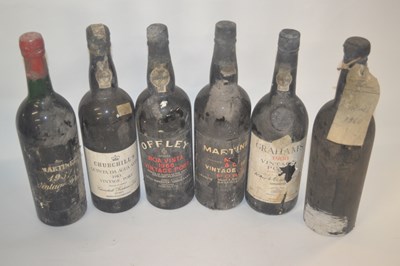 Lot 155 - Six assorted Port: to include Martinez 1967;...