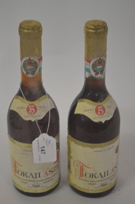 Lot 147 - Two bottles of Tokaji Aszu, imported by Colman'...