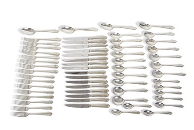 Lot 240 - A part canteen of silver cutlery by Carrs of...