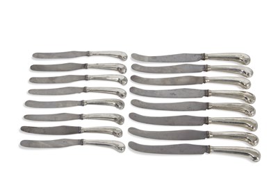 Lot 242 - A set of eight Georgian table knives circa...