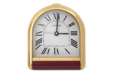 Lot 271 - A Must De Cartier travel alarm clock,...