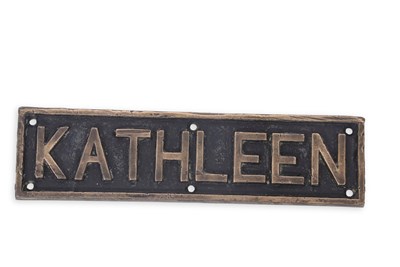 Lot 322 - A Showmans traction engine bronze plate marked...