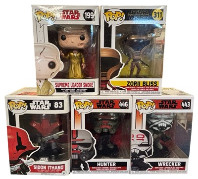 Lot 79 - Five Star Wars Funko Pop! Vinyl figures, to...