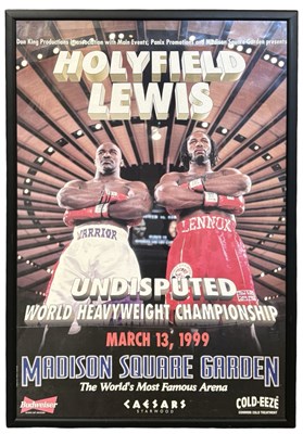 Lot 230 - A framed and glazed poster for Holyfield v...