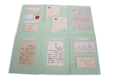 Lot 169 - FOLDER OF AUTOGRAPHS, CORRESPONDENCE AND...