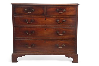Lot 341 - A George III mahogany chest with two short...