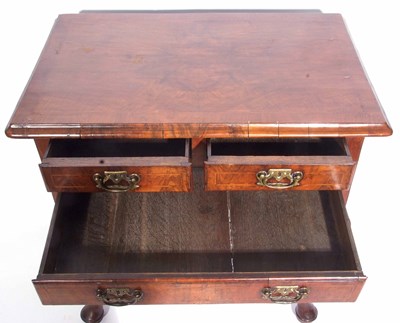 Lot 250 - 18th Century and later Walnut lowboy with...