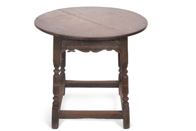 Lot 351 - Early 18th Century oak side table with...