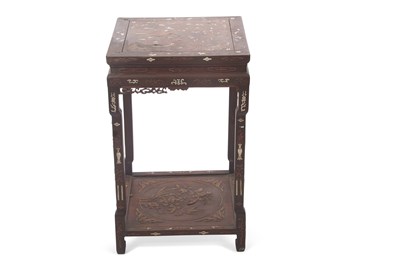Lot 374 - A late 19th Century Chinese lamp table of...