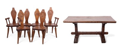 Lot 365 - Jack Grimble - A 20th Century oak refectory...