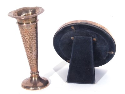 Lot 64 - Mixed Lot: Edward VII silver trumpet vase of...