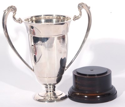 Lot 67 - George VI silver twin handled trophy cup of...