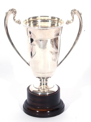Lot 67 - George VI silver twin handled trophy cup of...
