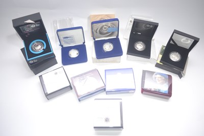 Lot 294 - 10 SILVER PIEDFORT PROOF ROYAL MINT COMMEMORATIVE CROWNS