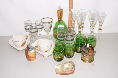 Lot 9 - Mixed Lot: Various drinking glasses, decanter etc