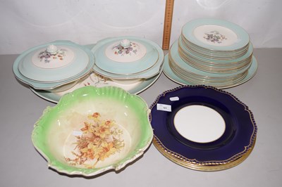 Lot 11 - A quantity of Crown Ducal floral decorated...