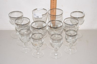Lot 15 - Quantity of Art Deco Czech drinking glasses