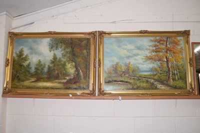 Lot 26 - Two mid 20th Century oil on canvas studies of...