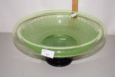 Lot 33 - Early 20th Century Uranium glass centrepiece...