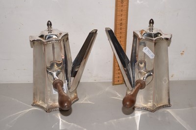Lot 36 - A pair of 19th Century silver plate on copper...