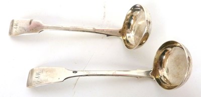 Lot 73 - Two William IV Scottish silver Fiddle pattern...