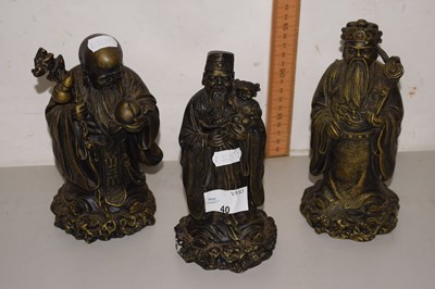 Lot 40 - Group of three Chinese resin figures