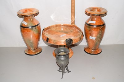 Lot 72 - An early 20th Century lustre finish tazza and...