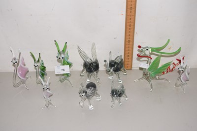 Lot 76 - Mixed Lot: Various glass animals