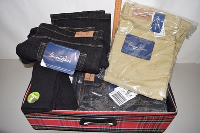 Lot 112 - A case of various jeans, socks etc
