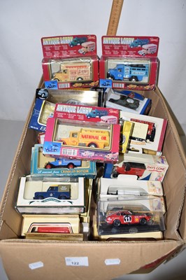 Lot 122 - Box of various Days Gone and other toy vans,...