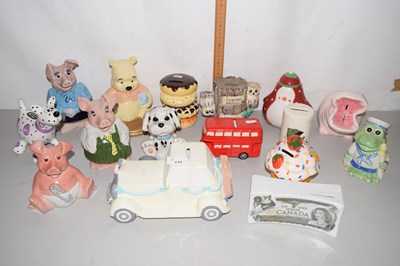 Lot 133 - Mixed Lot: Novelty money boxes to include Wade...