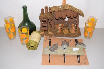 Lot 135 - Mixed Lot: Nativity scene, reproduction glass...