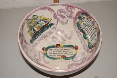 Lot 138A - A Sunderland lustre bowl decorated with a...