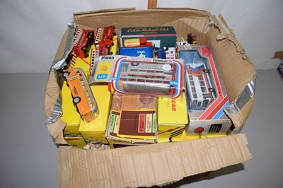 Lot 143 - Box of various assorted toy vehicles