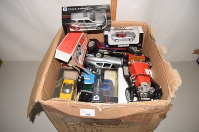 Lot 146 - Box of various assorted toy vehicles