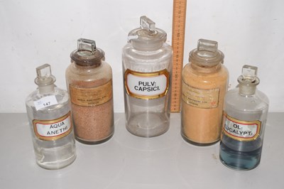Lot 147 - A group of five various chemists jars