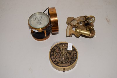 Lot 95 - Negretti & Zambra, London gilt brass cased air...