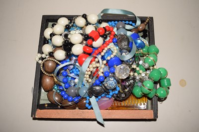 Lot 97 - Box of various assorted costume jewellery