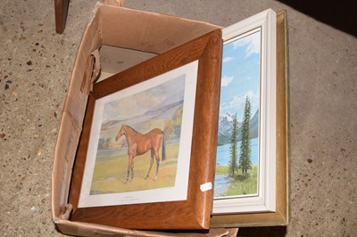 Lot 185 - Box of various modern oil on canvas paintings,...