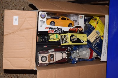 Lot 195 - Box of various Burago and other model vehicles