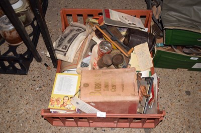 Lot 202 - A box of mixed items to include volume of...