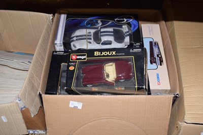 Lot 209 - Box of Burago, Corgi and other toy cars